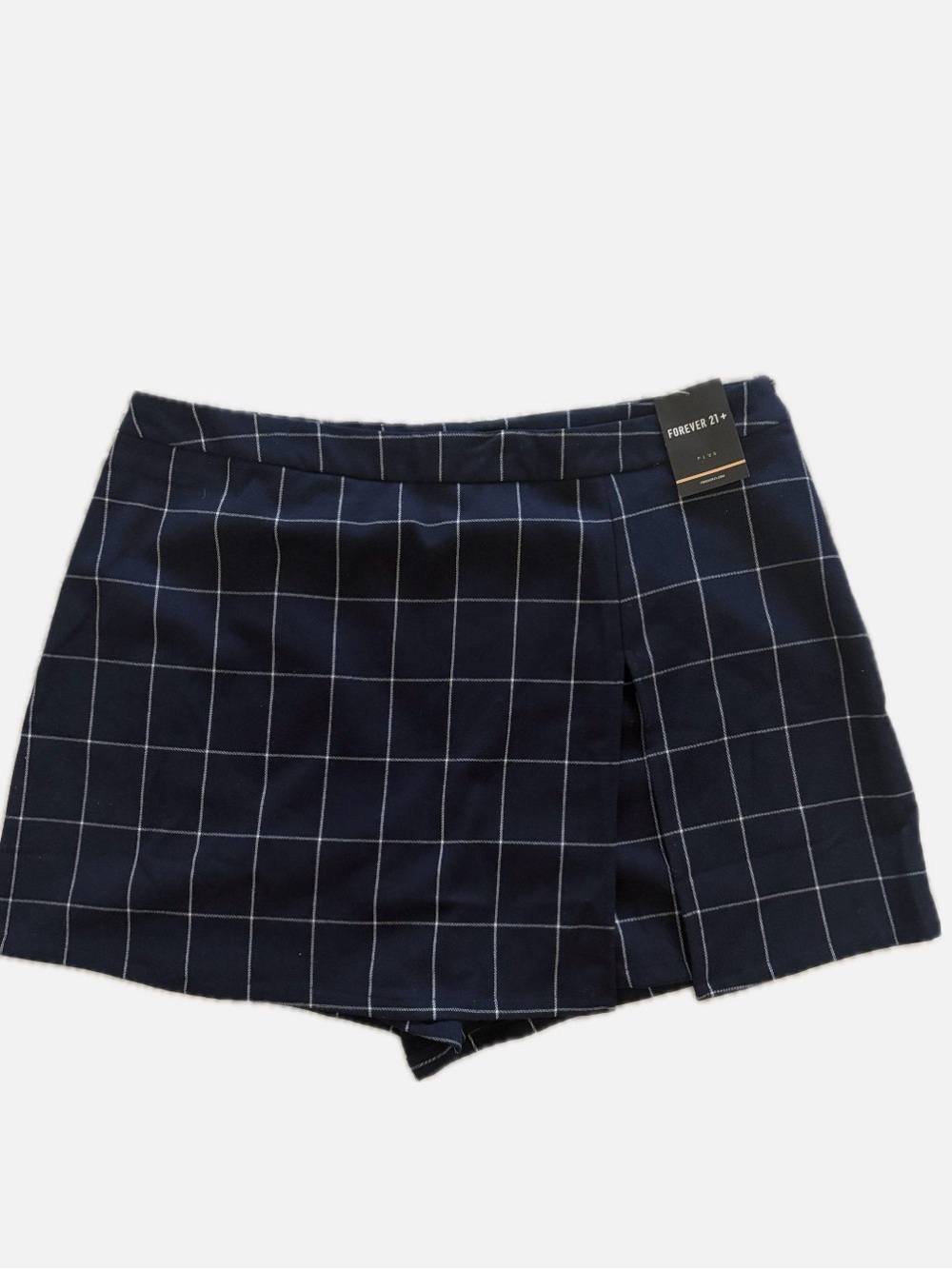 Forever 21 Navy Windowpane Skort